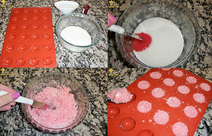 как сделать разноцветные шарики из сахара