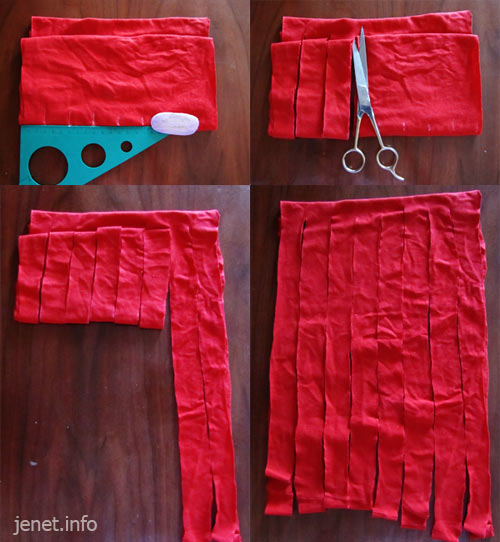 Как разрезать майку на пряжу для вязания