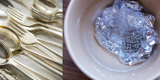 как очистить серебро от налета