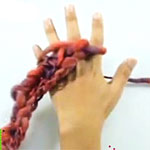 Вязание на пальцах шарфа видео